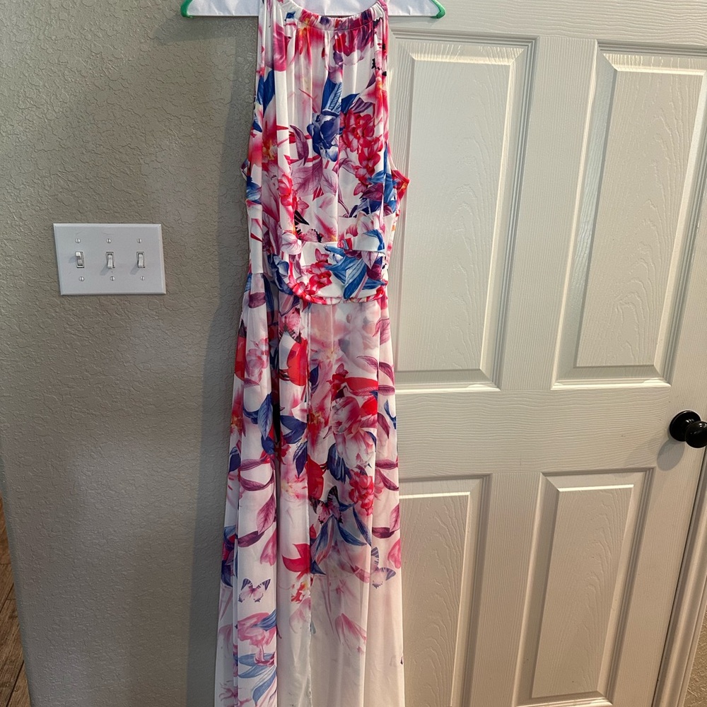 VENUS Pink and Blue Floral Dress